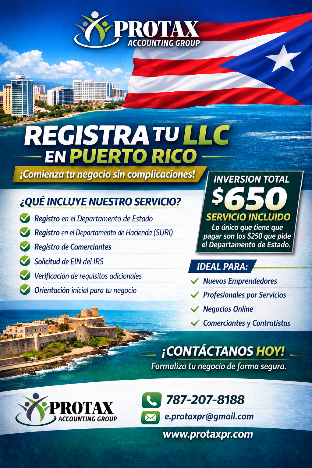 Registra tu LLC en Puerto Rico con ProTax