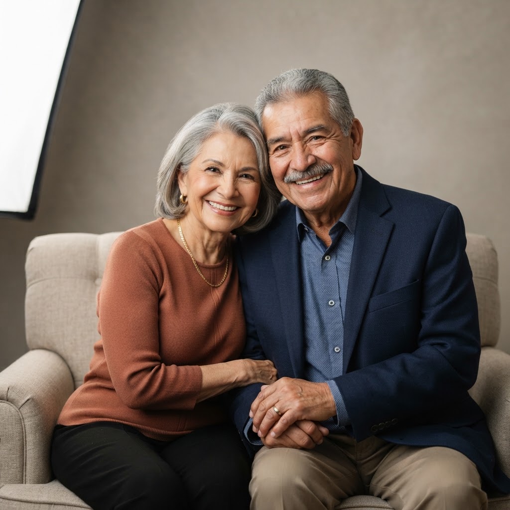 Pareja de adultos mayores felices — ProTax planillas senior